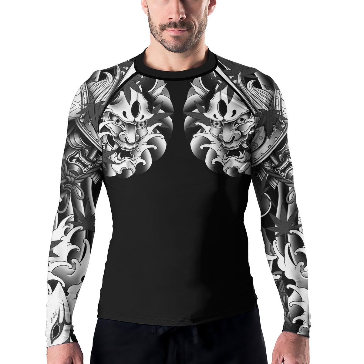 Rashninja Oni Shadows Men's Long Sleeve Rash Guard - Rashninja LLC