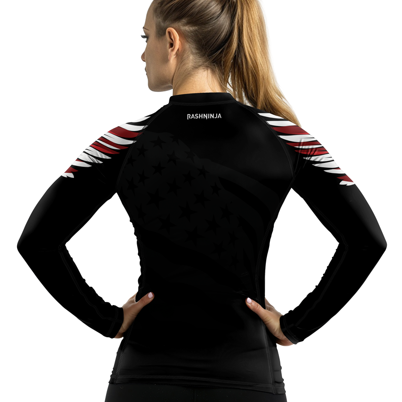 Rashninja American Eagle Head Women's Long Sleeve Rash Guard