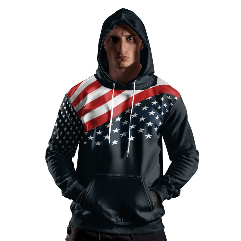 Rashninja Patriotic American Flag AOP Hoodie | Patriotic Hoodies