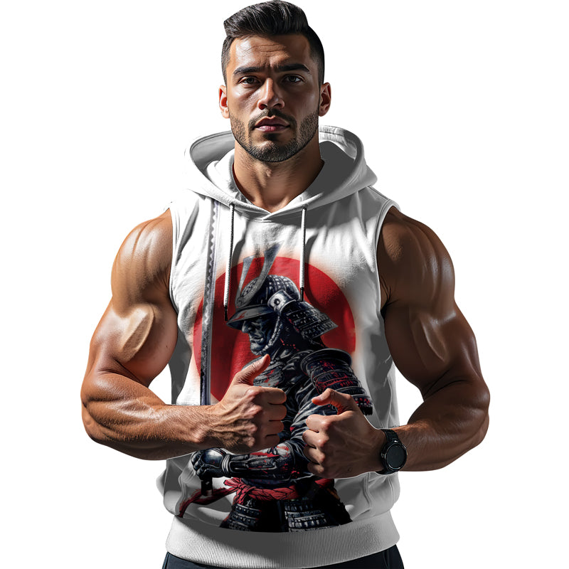 Rashninja Legendary Samurai Warrior Sleeveless Hoodie | MMA Gym Hoodie