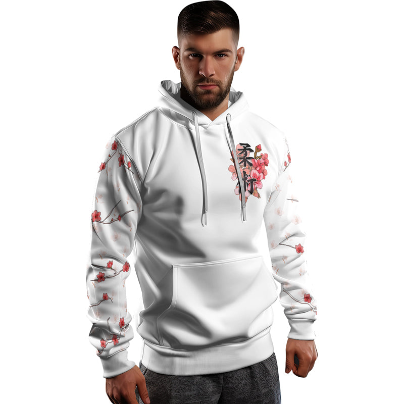 Rashninja Oni Blossom Fusion AOP Hoodie | Japanese Samurai Hoodie