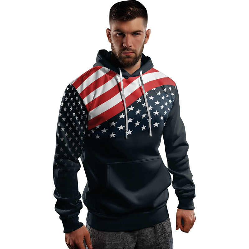 Rashninja Patriotic American Flag AOP Hoodie | Patriotic Hoodies