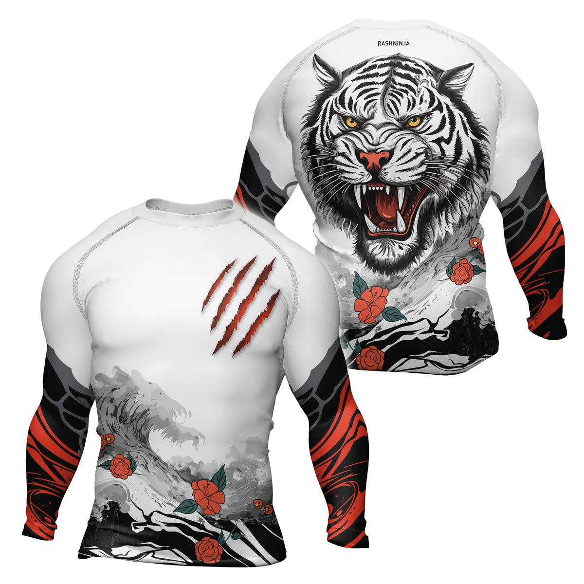Rashninja Wild Tiger Men's Long Sleeve Rash Guard - Rashninja LLC