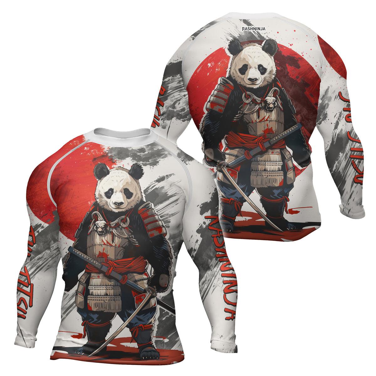 Rashninja Panda Samurai Armor Men's Long Sleeve Rash Guard | Fightwear