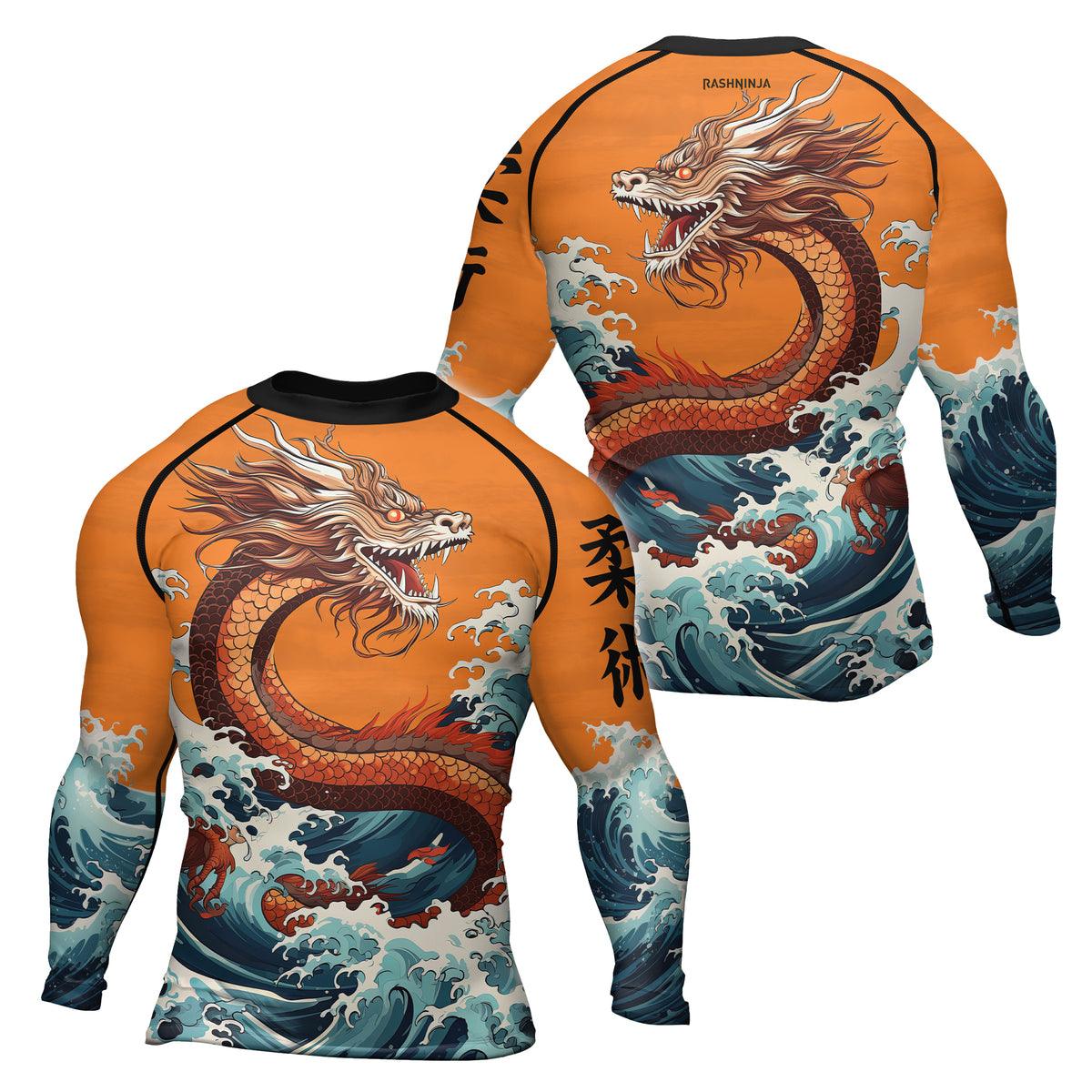 Rashninja Samurai vs Dragon Men's Long Sleeve Rash Guard | Fightwear