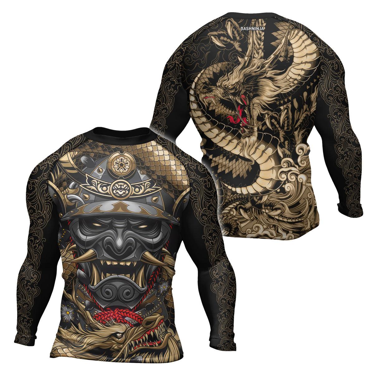 Rashninja Samurai vs Dragon Men's Long Sleeve Rash Guard | Fightwear
