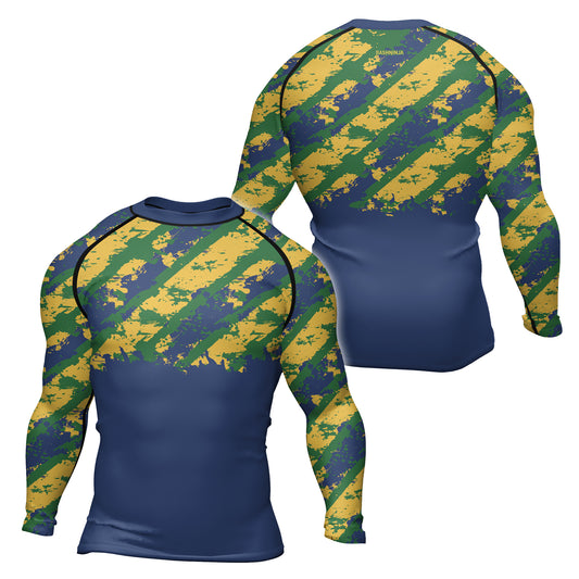 Rashninja Flag of Brazil’s Champions Men's Long Sleeve Rash Guard