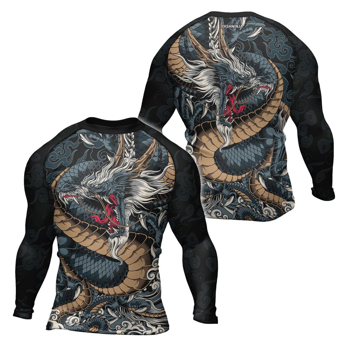 Rashninja Dragon Power Men's Long Sleeve Rash Guard | Fightwear