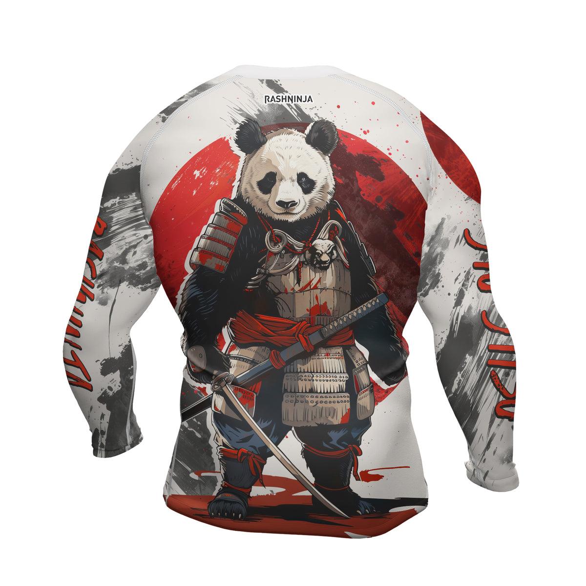 Rashninja Panda Samurai Armor Men's Long Sleeve Rash Guard | Fightwear