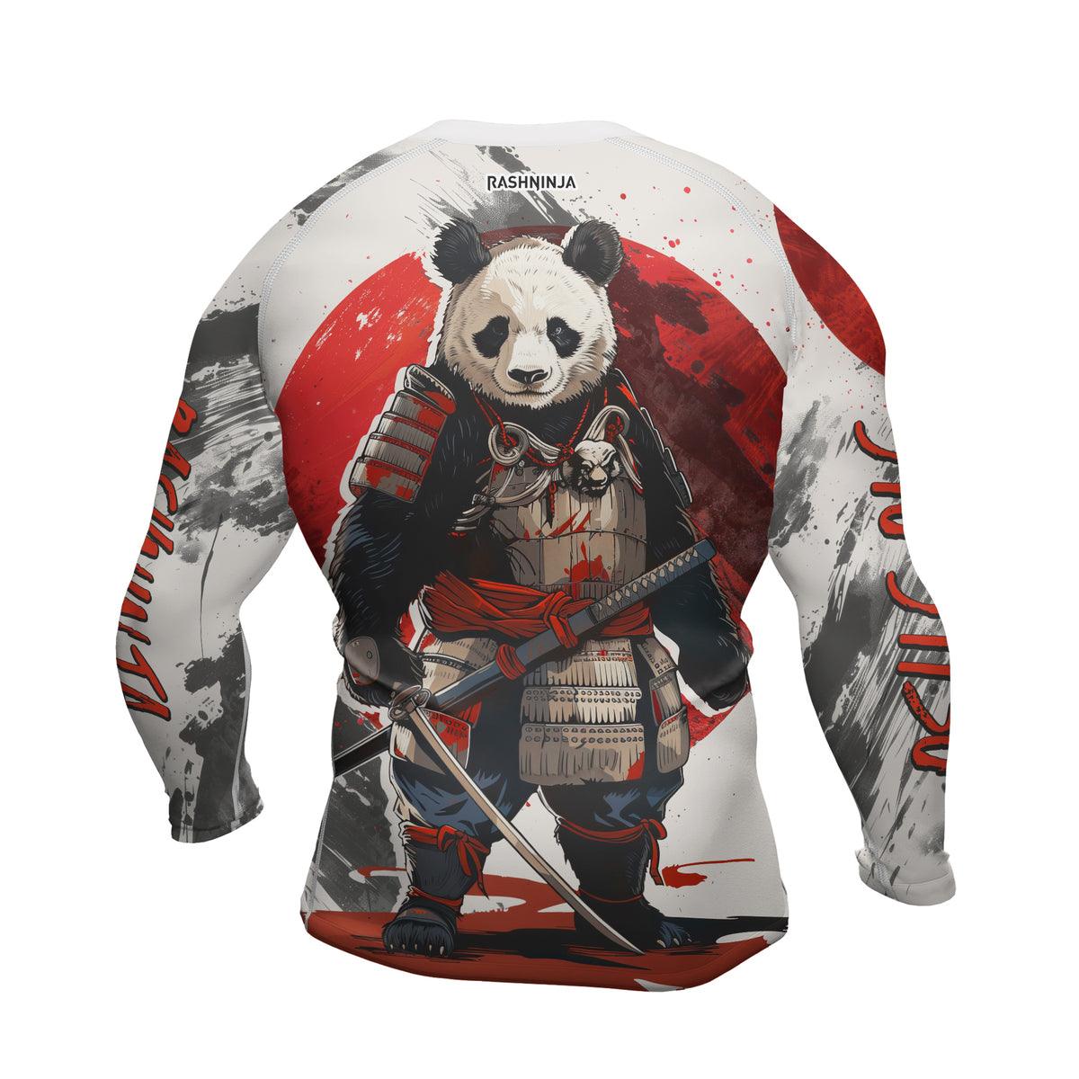 Rashninja Panda Samurai Armor Men's Long Sleeve Rash Guard - Rashninja LLC