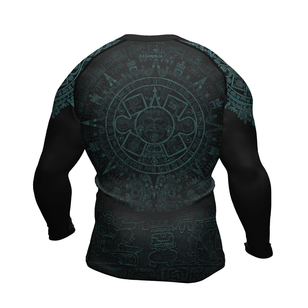 Rashninja Aztec Chief Cranium Men's Long Sleeve Rash Guard