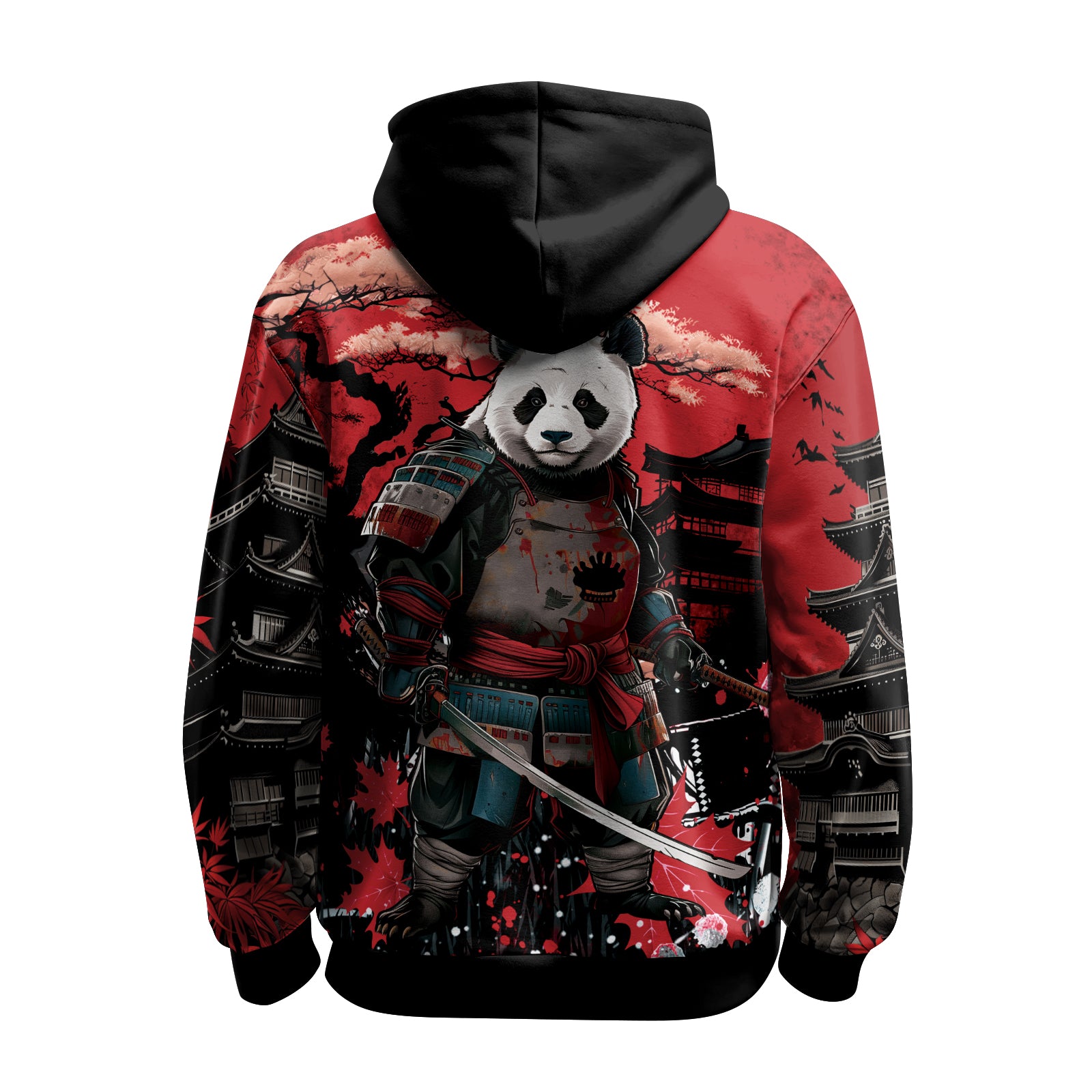 Rashninja Panda Samurai Legend AOP Hoodie