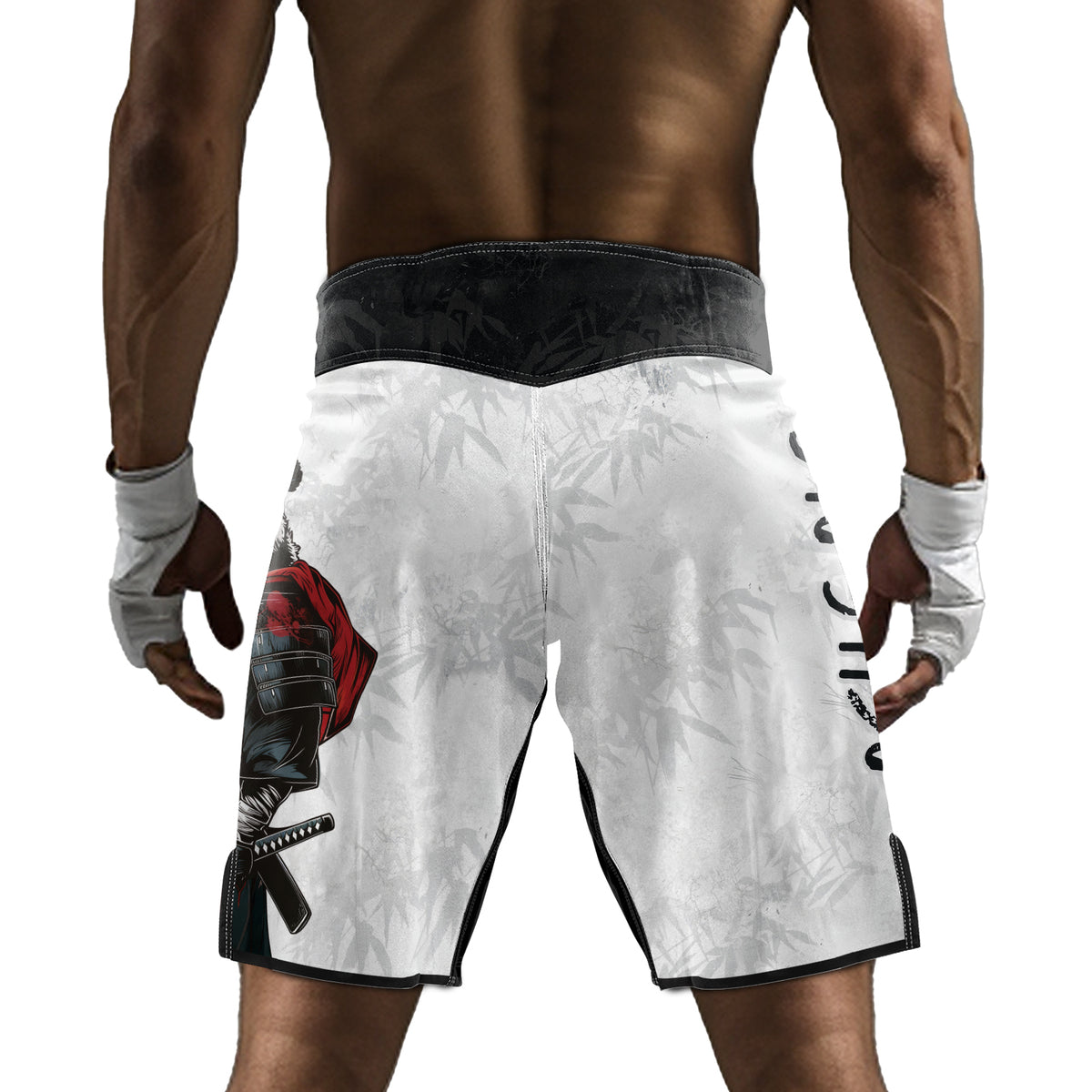 Rashninja Mystic Warrior Panda Samurai Men's Fight Shorts