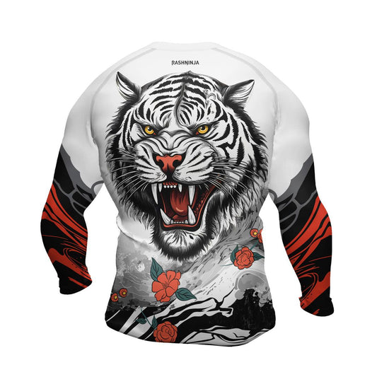 Rashninja Wild Tiger Men's Long Sleeve Rash Guard - Rashninja LLC
