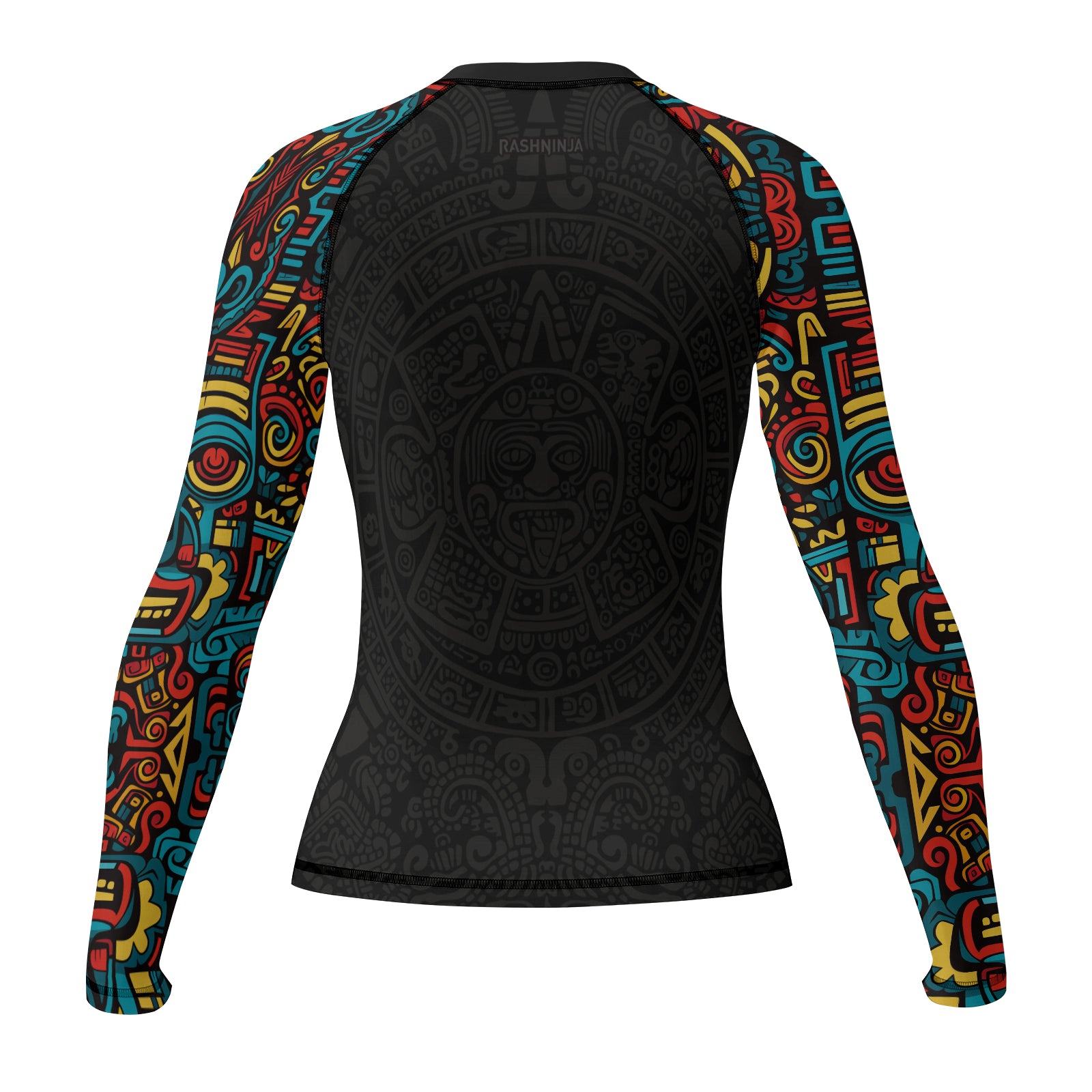 Rashninja Aztec Tribal Pattern Women's Long Sleeve Rash Guard