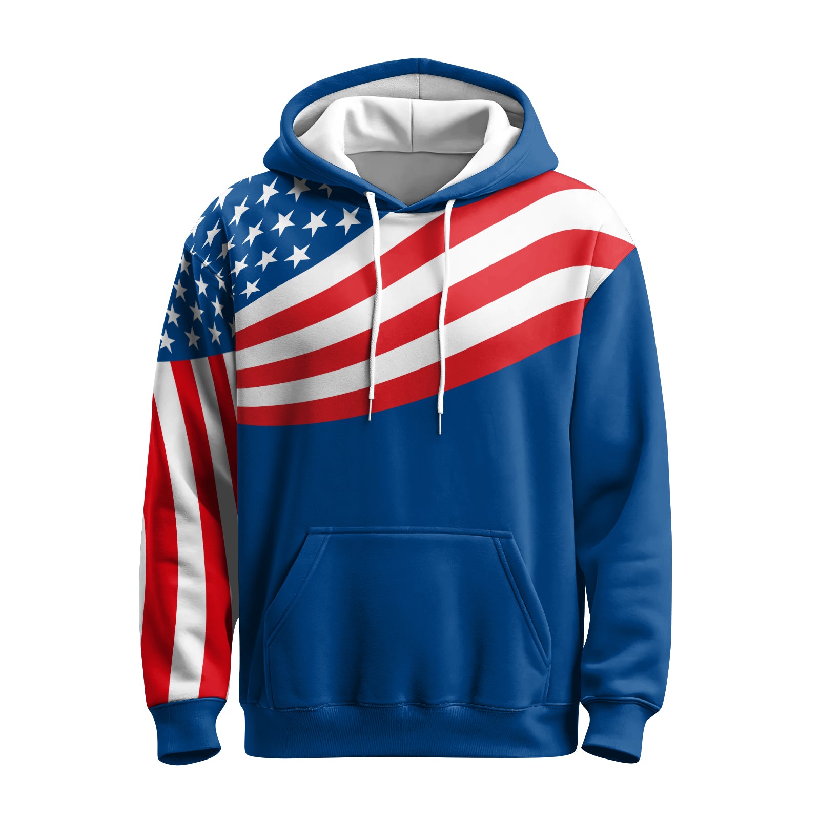 Rashninja USA Flag Patriotic AOP Hoodie | Patriotic Hooded Sweatshirt