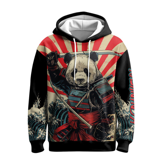 Rashninja Panda Samurai AOP Hoodie