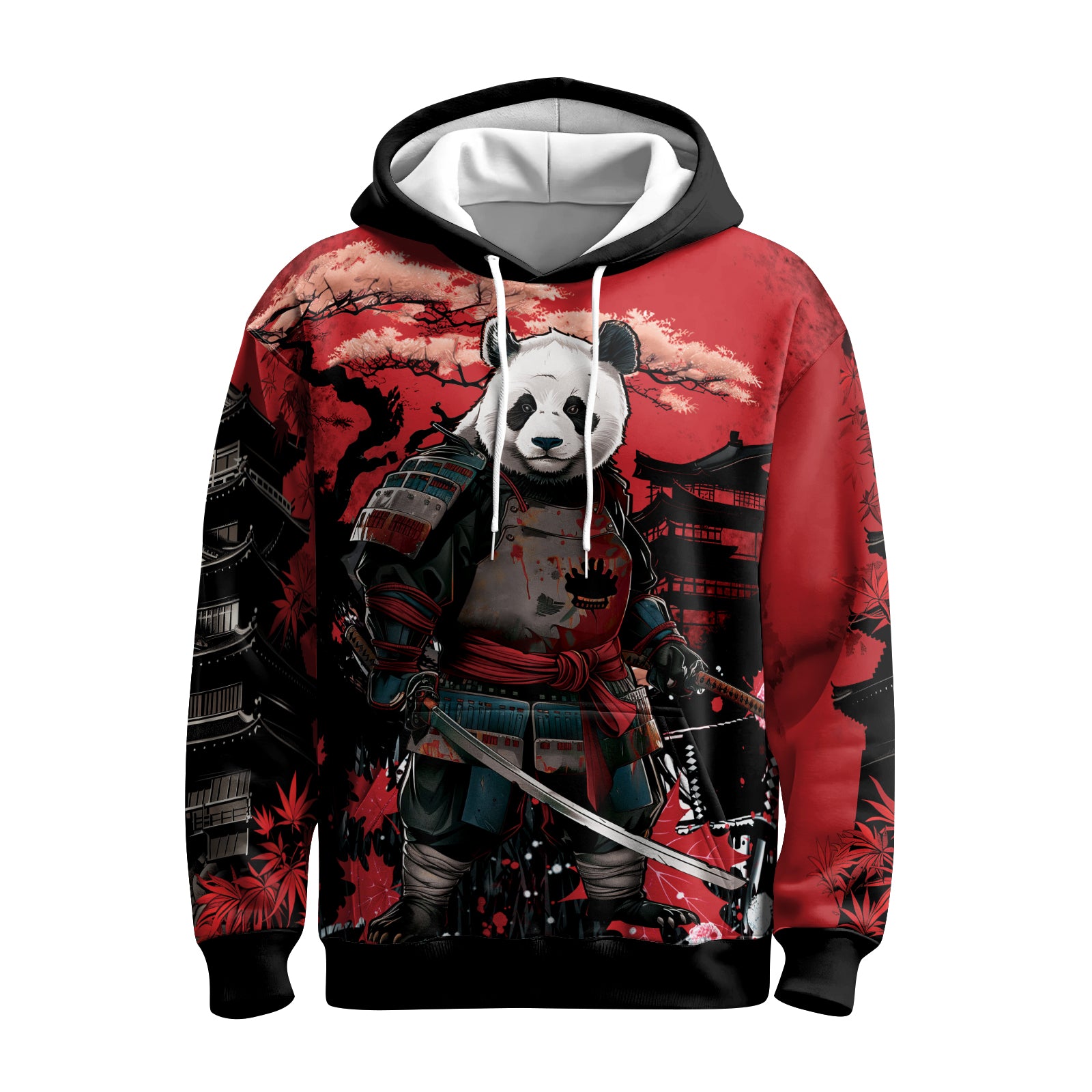 Rashninja Panda Samurai Legend AOP Hoodie