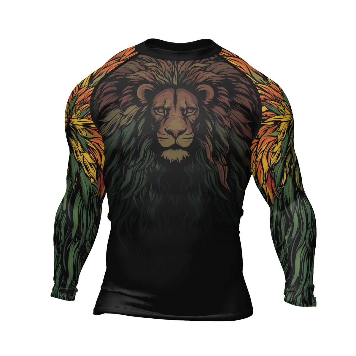 Rashninja Wild Lion Men's Long Sleeve Rash Guard