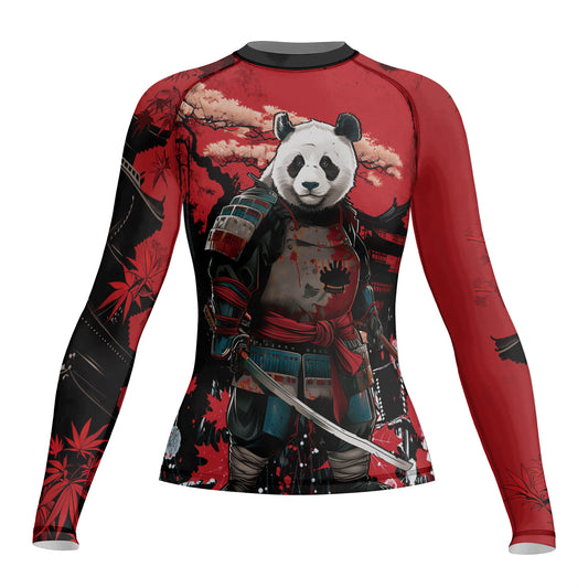 Rashninja Panda Samurai Legend Women's Long Sleeve Rash Guard