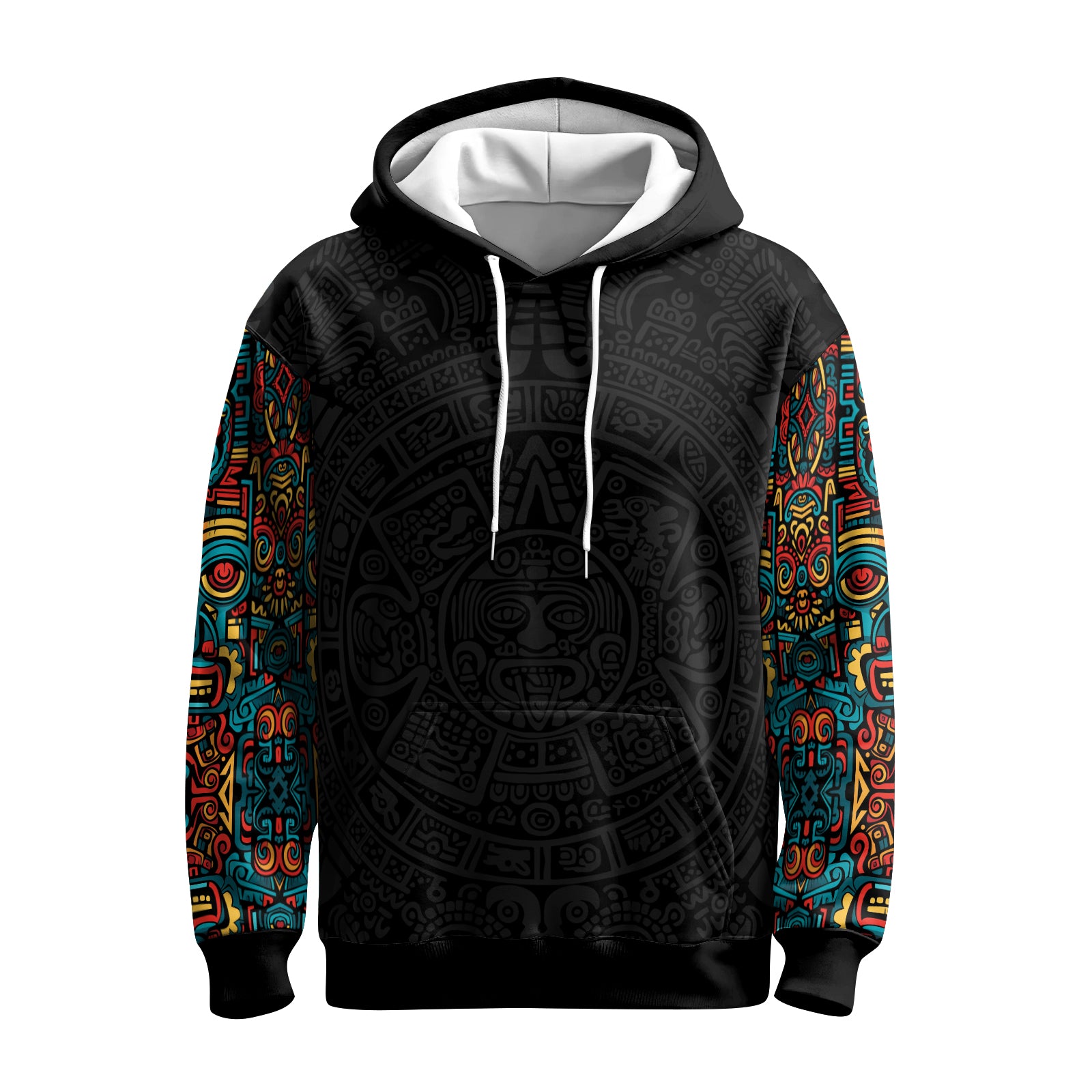 Rashninja Aztec Tribal Pattern AOP Hoodie