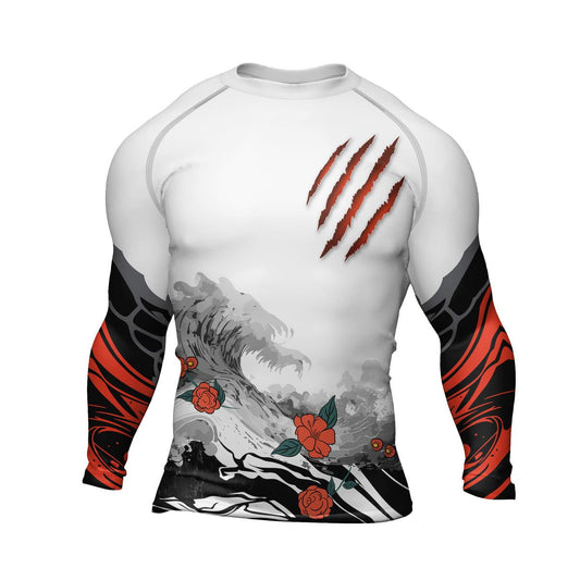 Rashninja Wild Tiger Men's Long Sleeve Rash Guard - Rashninja LLC