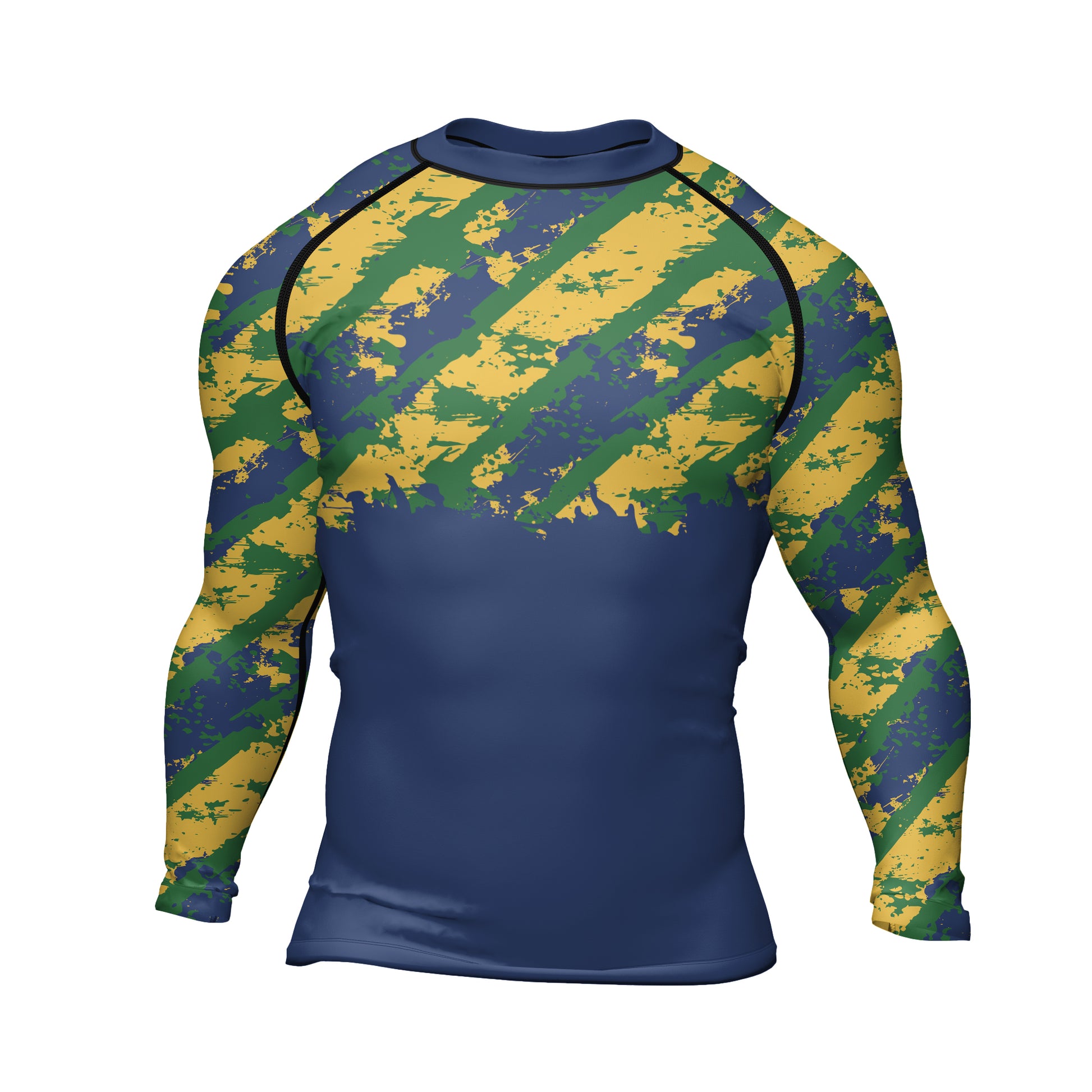 Rashninja Flag of Brazil’s Champions Men's Long Sleeve Rash Guard