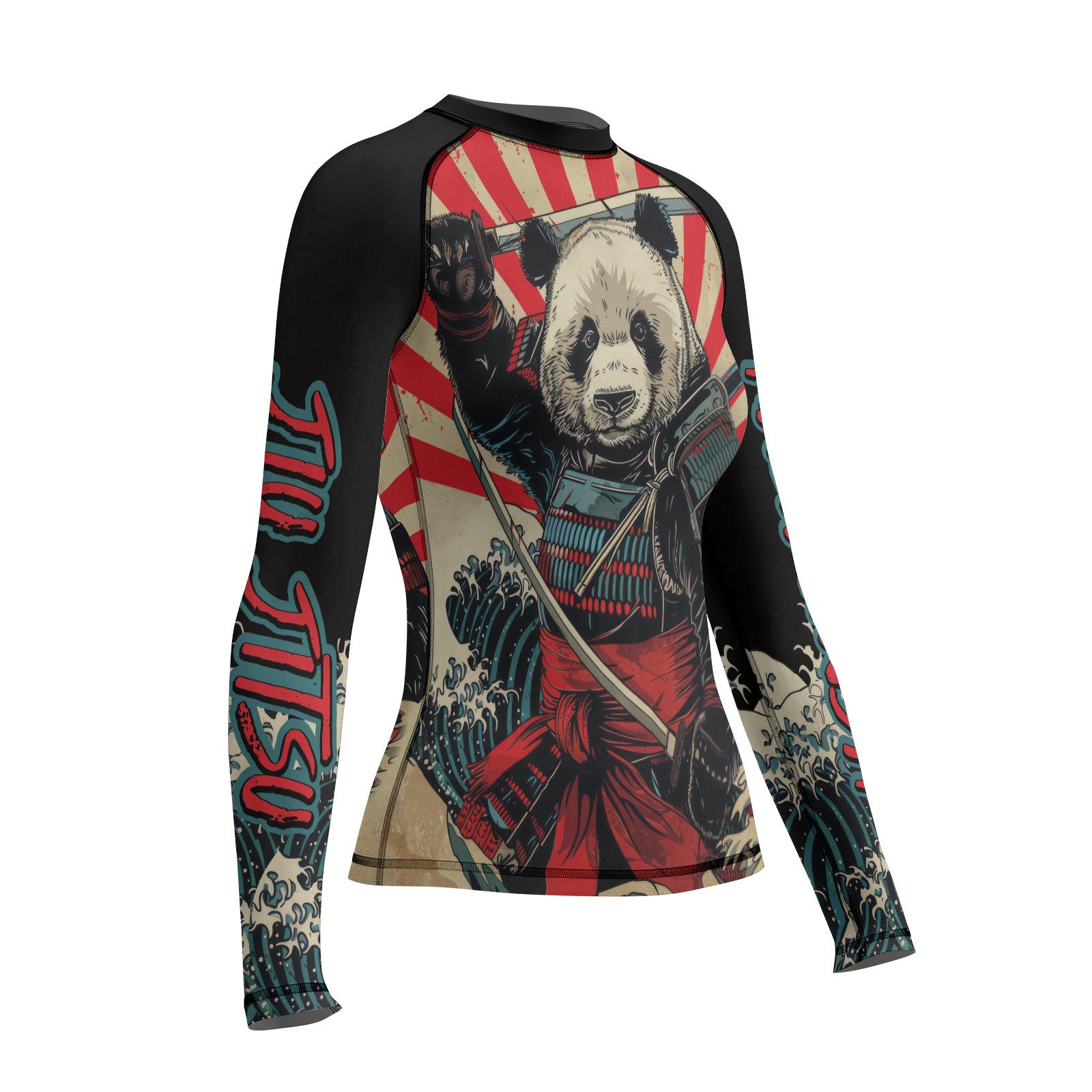 Rashninja Panda Samurai Women's Long Sleeve Rash Guard