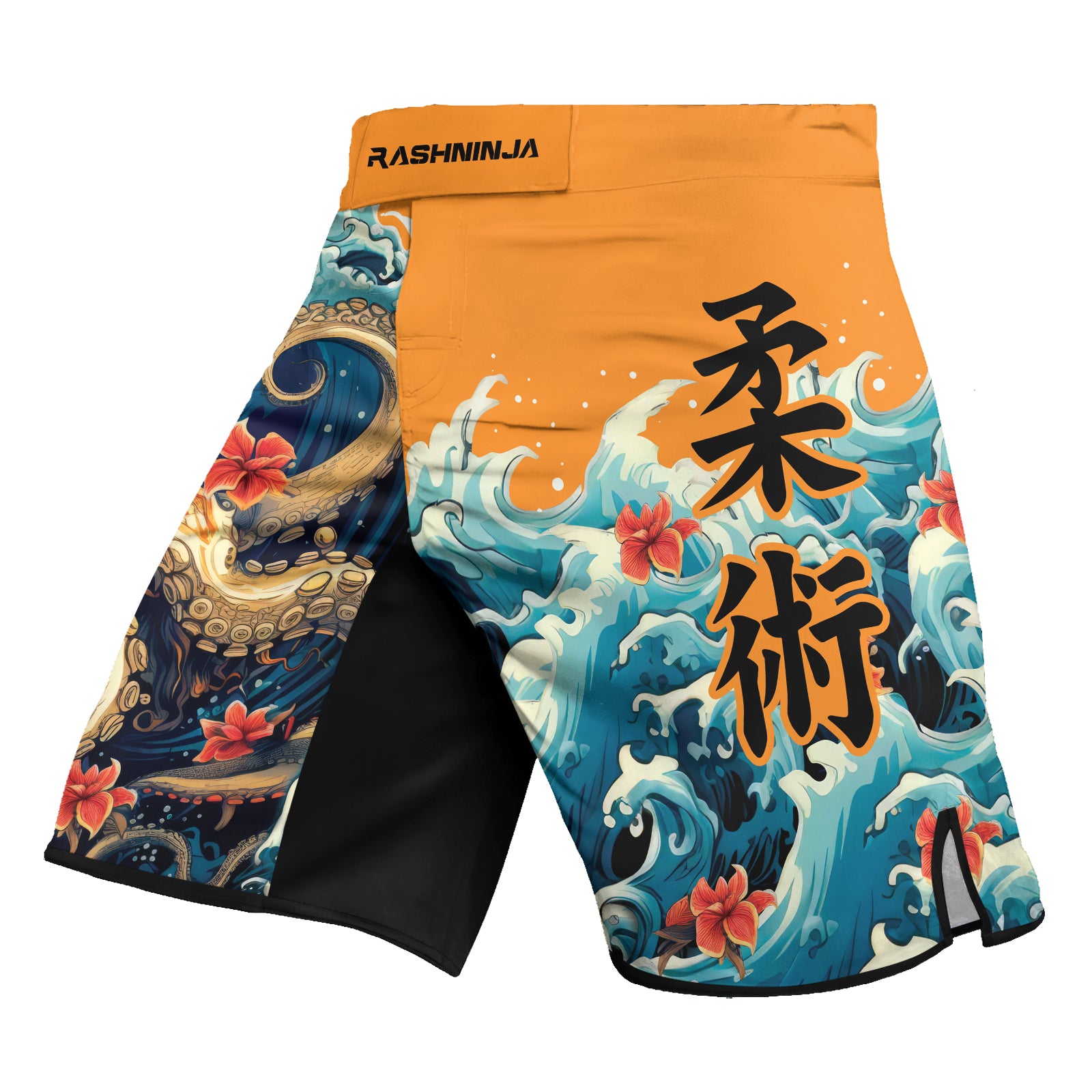 Rashninja Octopus Waves Men's Fight Shorts | Compression Shorts