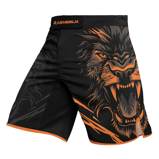 Rashninja Lion's Fury Men's Fight Shorts | Lion Compression Shorts