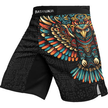 Rashninja Aztec Tribal Eagle Men's Fight Shorts