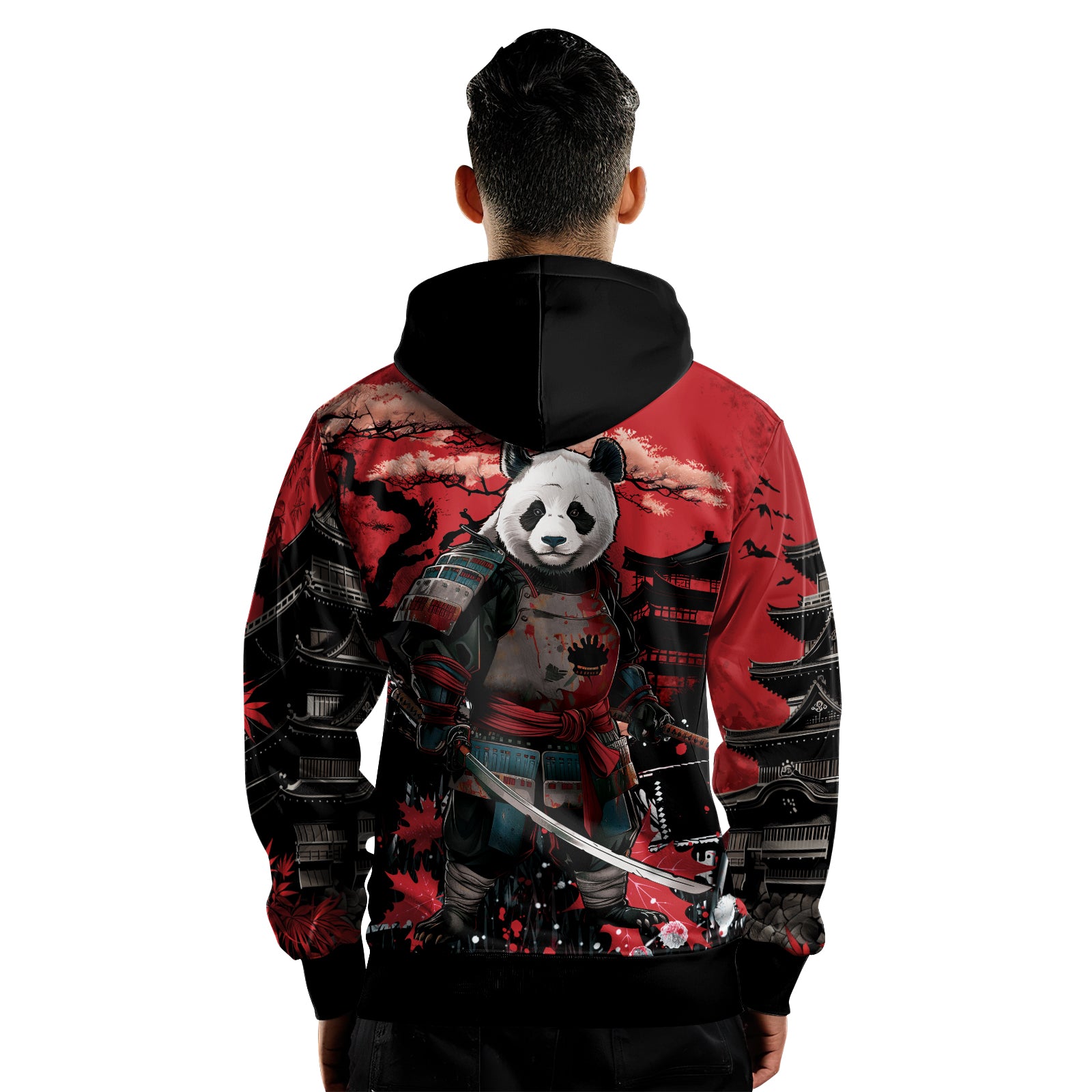 Rashninja Panda Samurai Legend AOP Hoodie