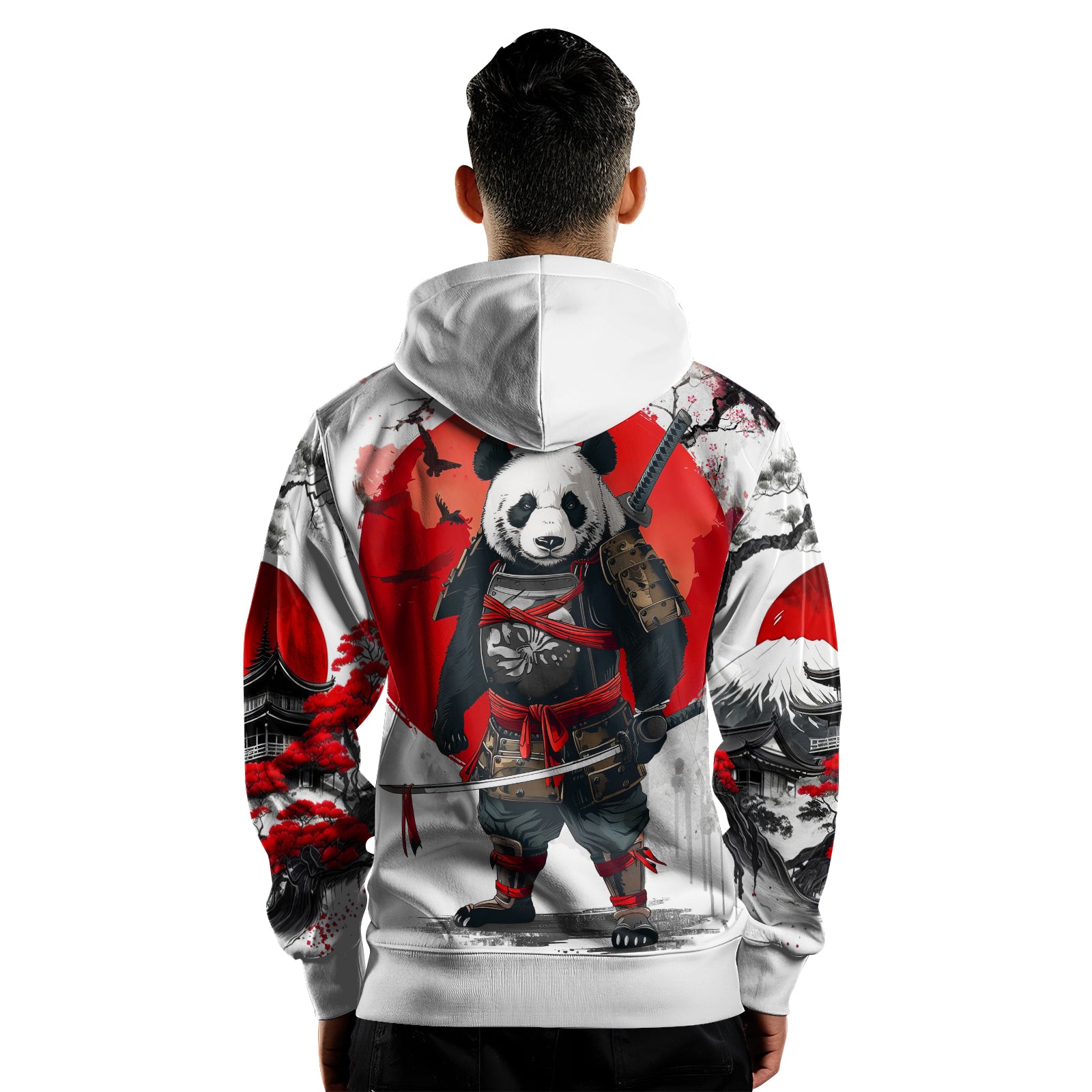 Rashninja Samurai Panda Warrior AOP Hoodie