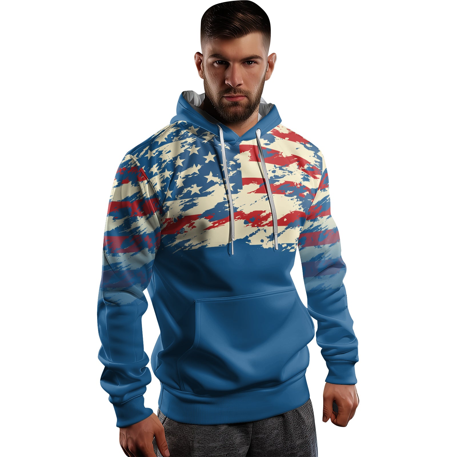 Rashninja American Flag Patriotic AOP Hoodie | Patriotic Hoodies