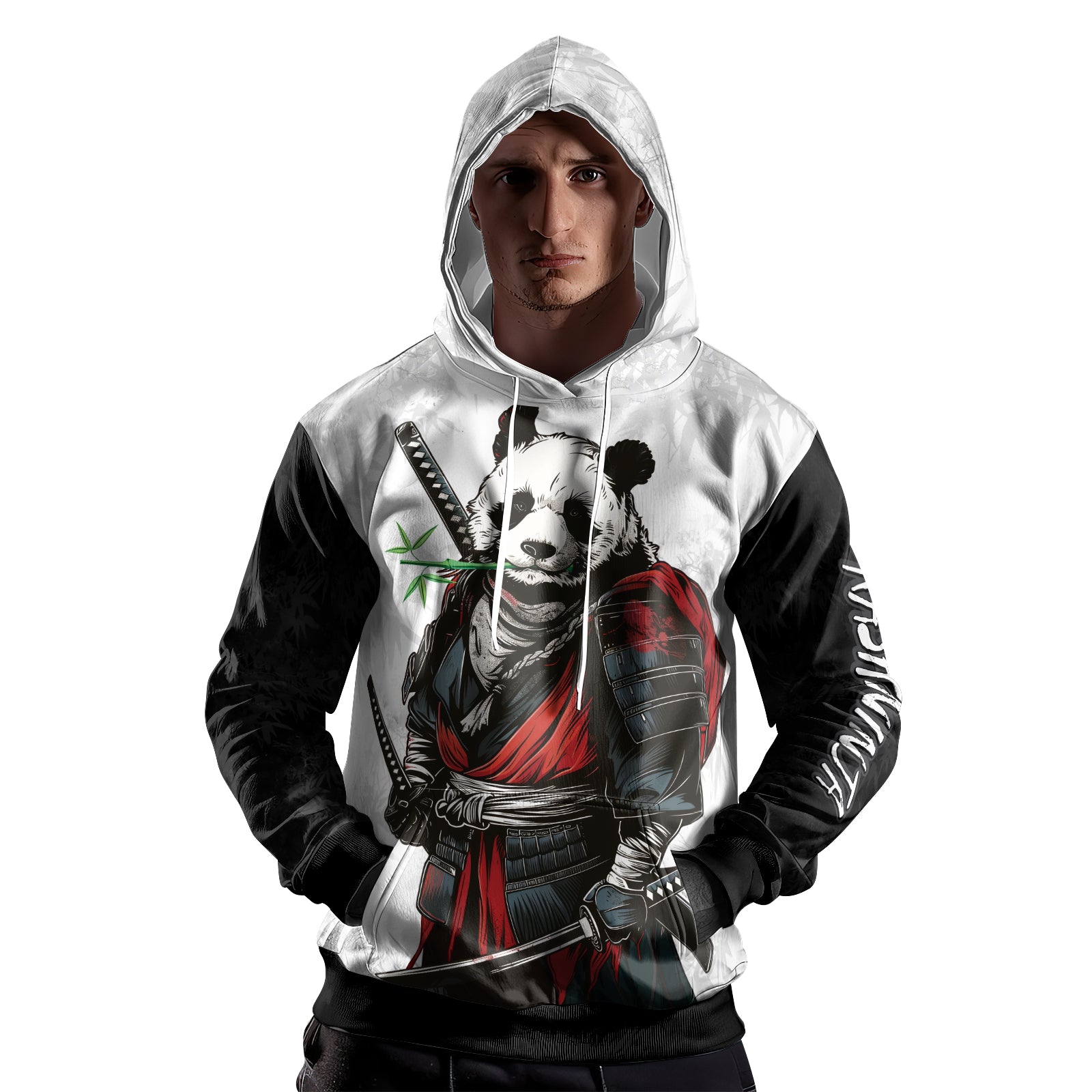 Rashninja Mystic Warrior Panda Samurai AOP Hoodie