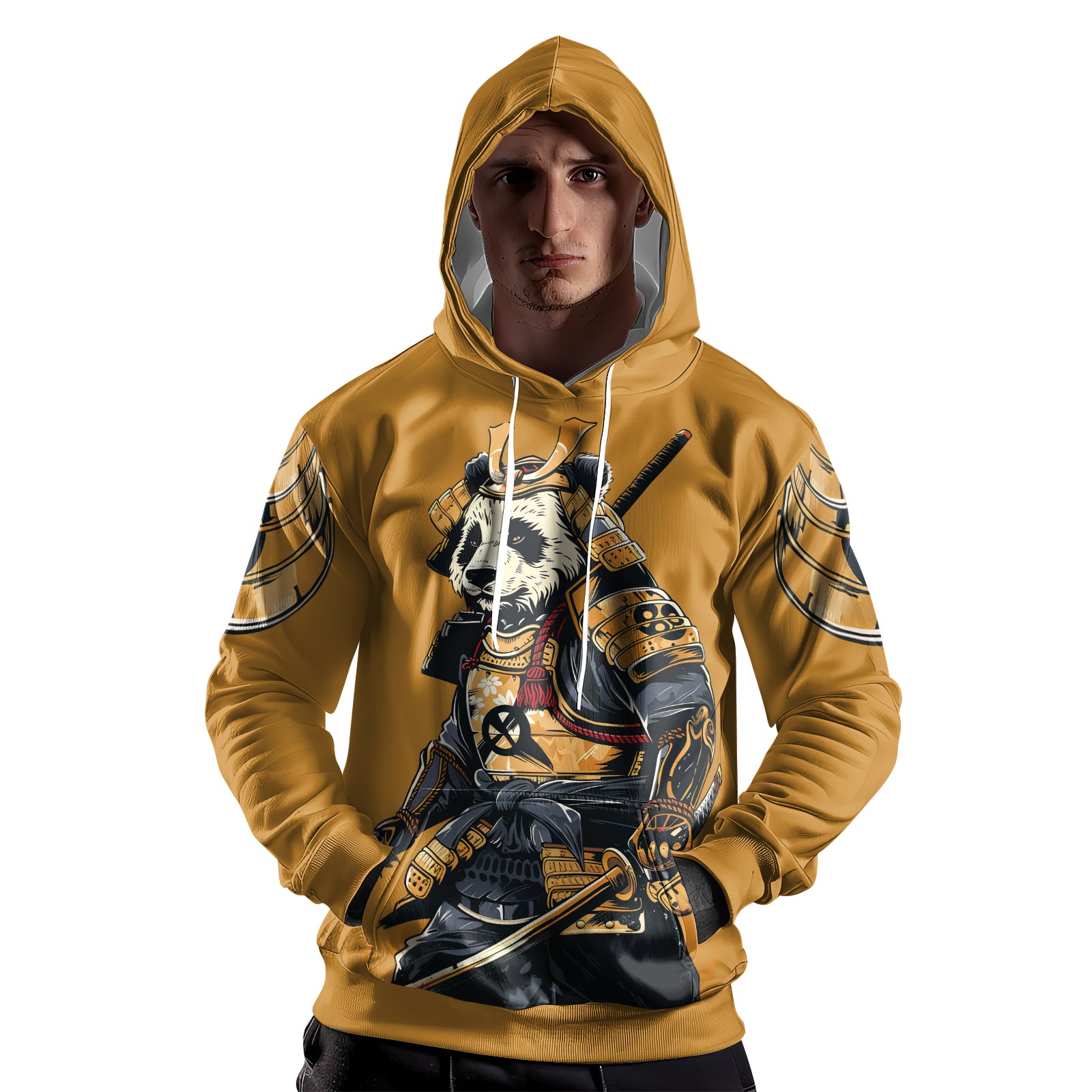 Rashninja Samurai Panda Strikes AOP Hoodie