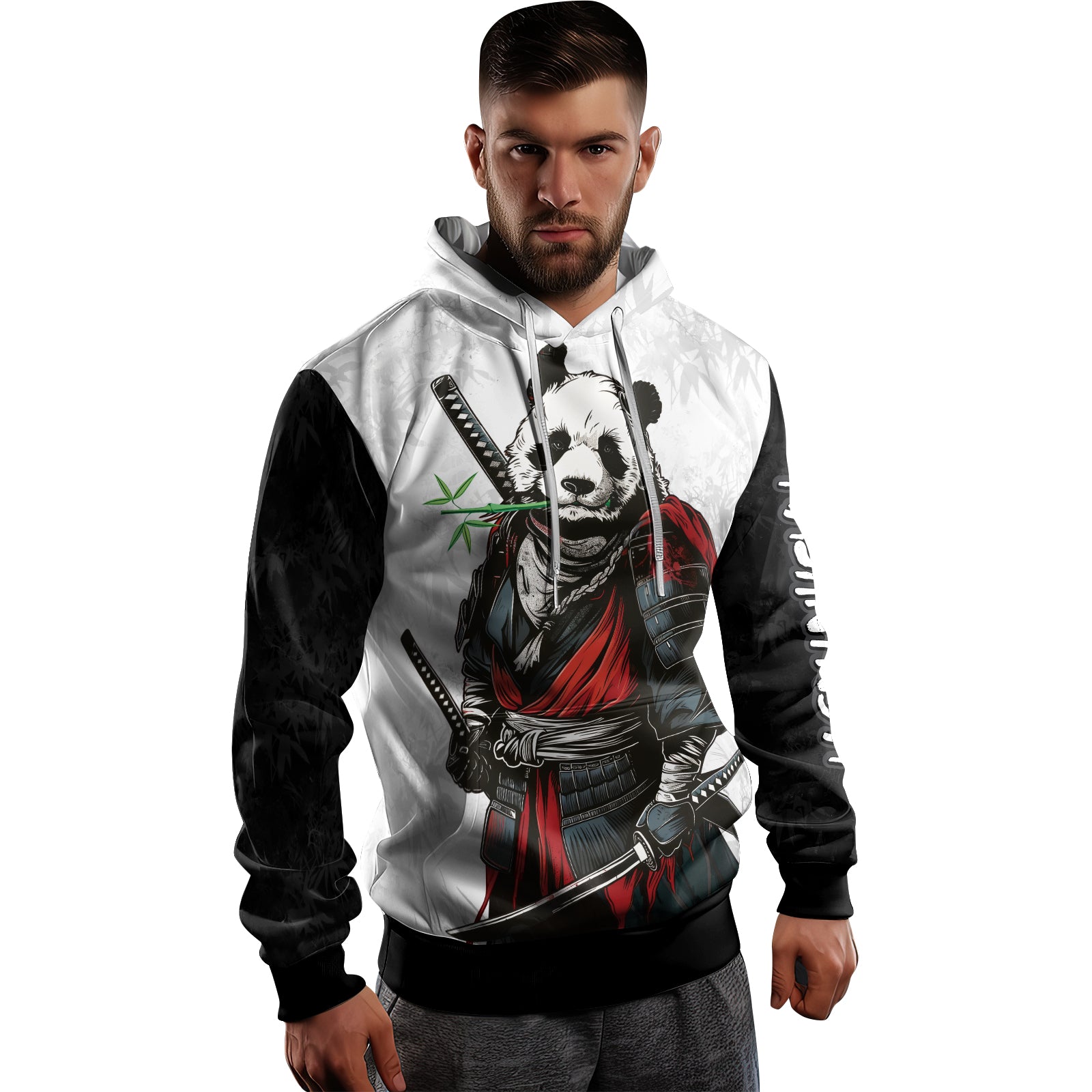 Rashninja Mystic Warrior Panda Samurai AOP Hoodie