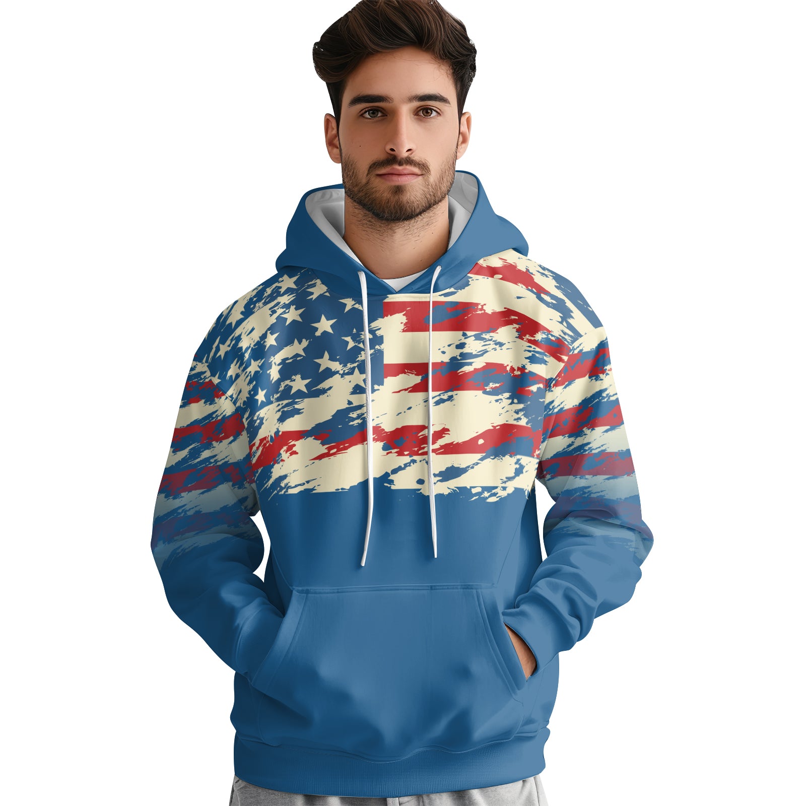 Rashninja American Flag Patriotic AOP Hoodie | Patriotic Hoodies