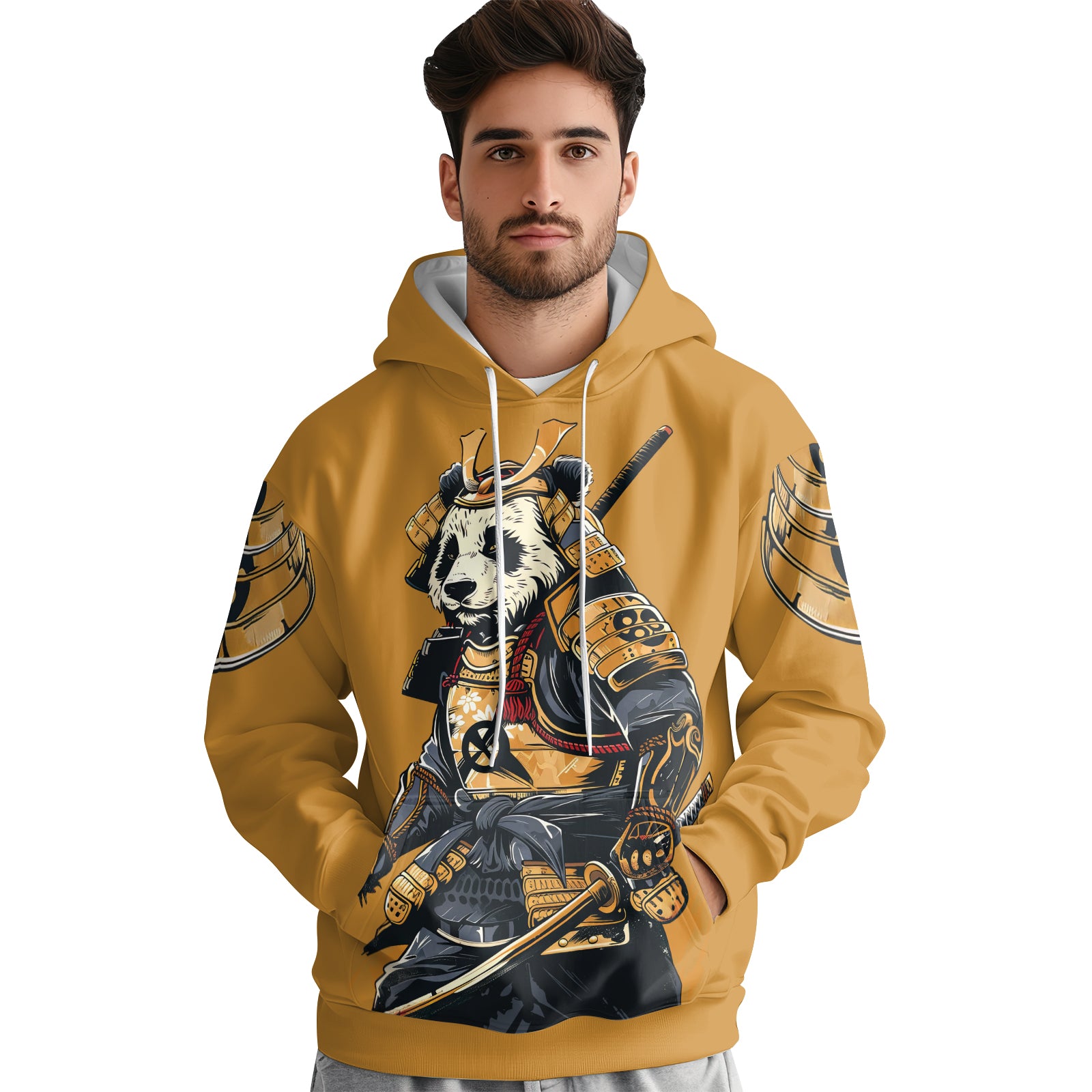 Rashninja Samurai Panda Strikes AOP Hoodie