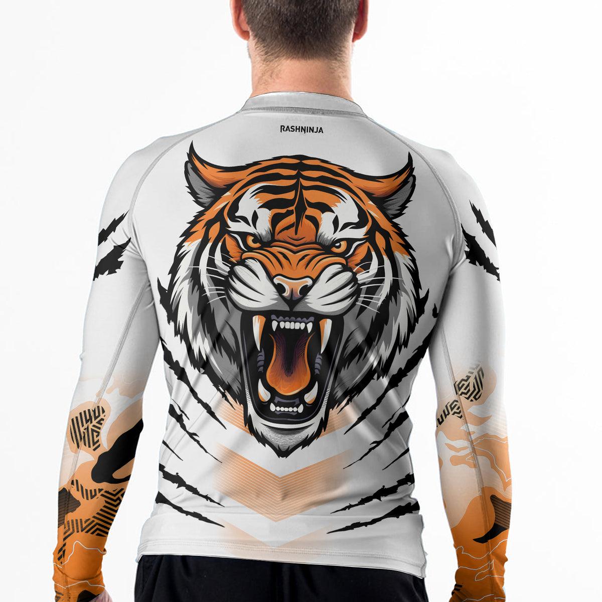 Rashninja Wild Tiger Men's Long Sleeve Rash Guard - Rashninja LLC