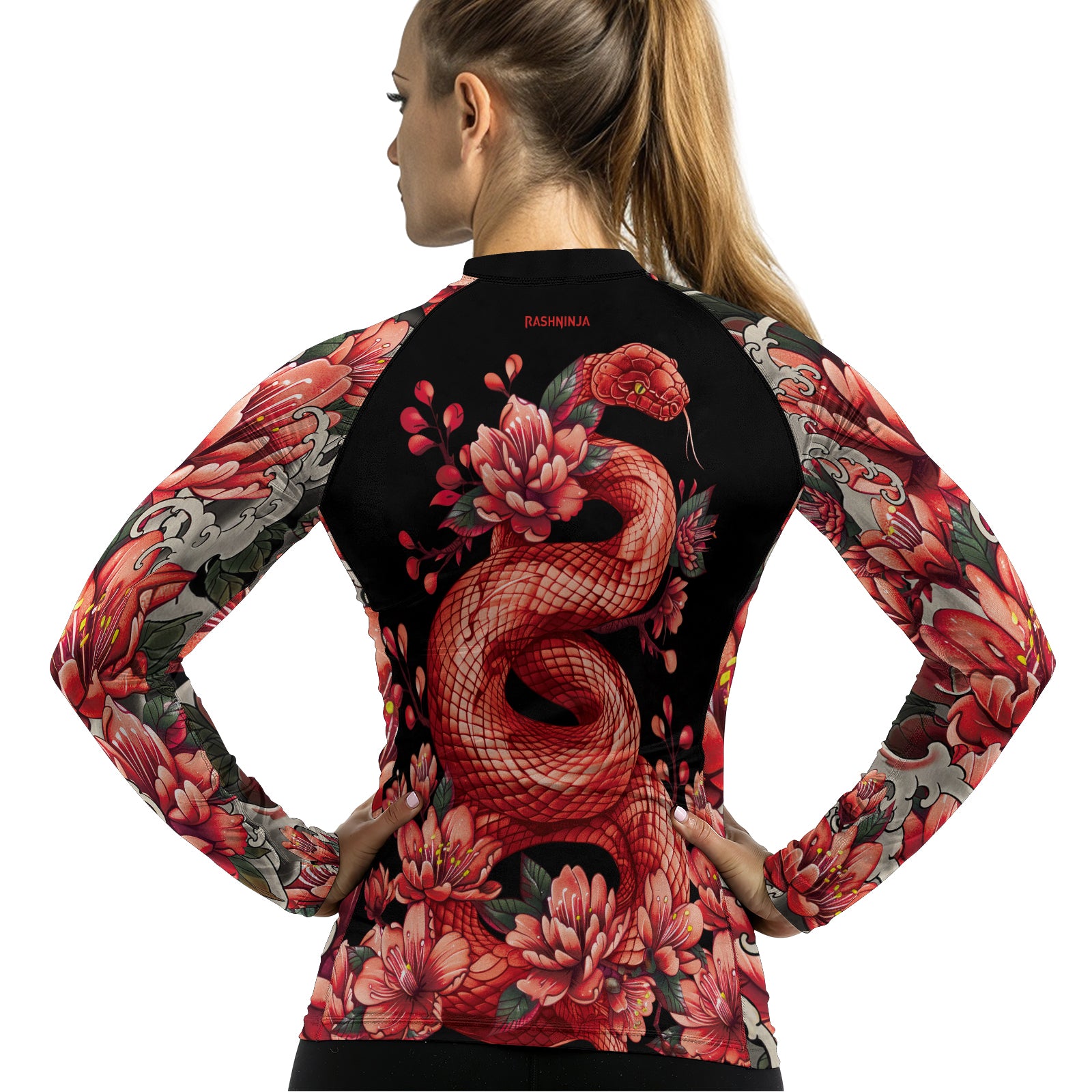 Rashninja Blossoming Snake Women's Long Sleeve Rash Guard