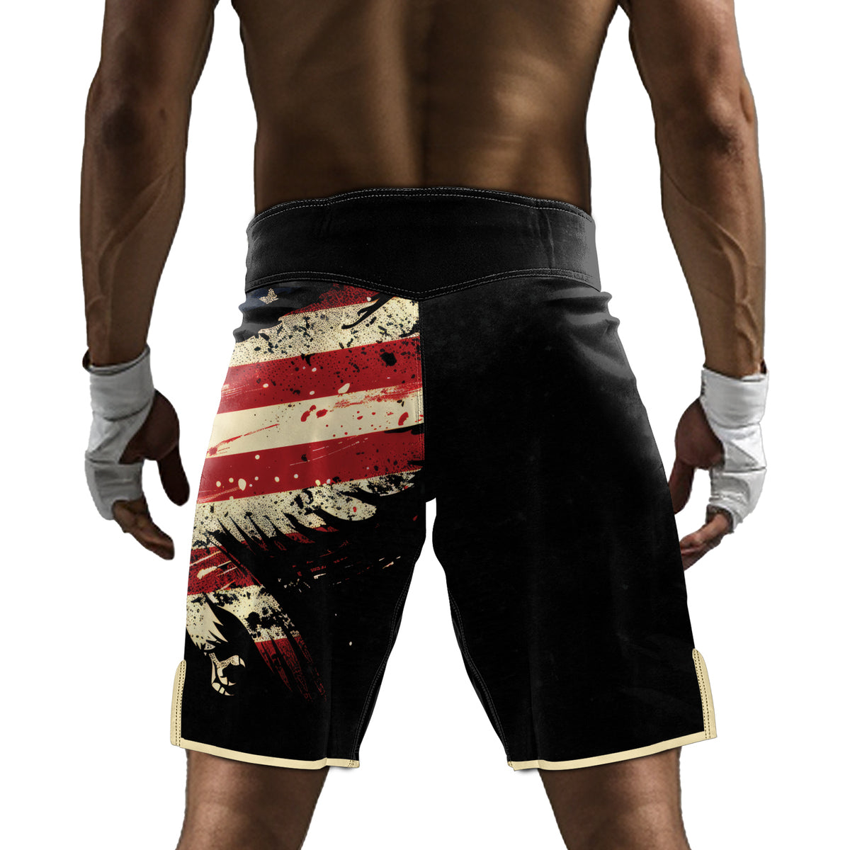 Rashninja Eagle American Flag Men's Fight Shorts