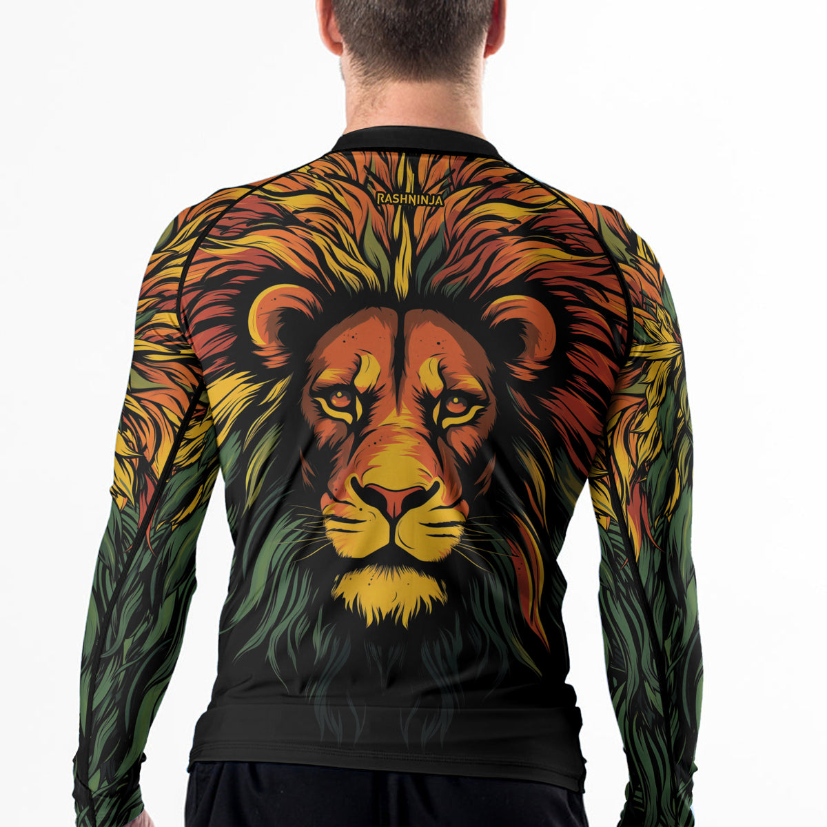 Rashninja Wild Lion Men's Long Sleeve Rash Guard