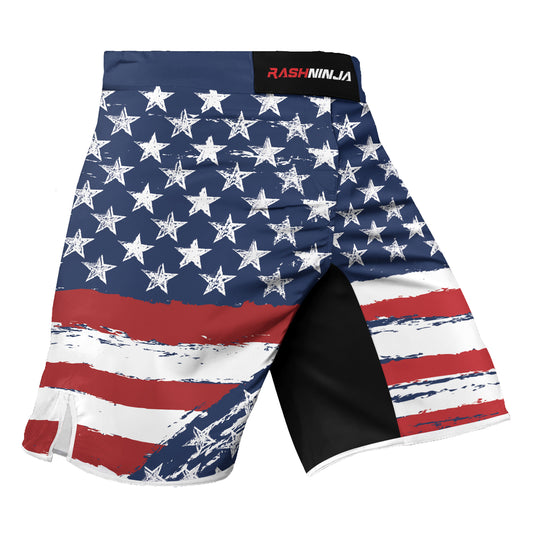 Rashninja Flag of the United States Men's Fight Shorts