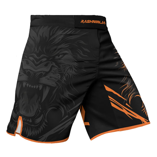 Rashninja Lion's Fury Men's Fight Shorts | Lion Compression Shorts