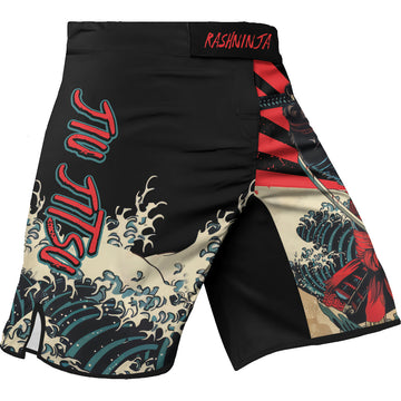 Rashninja Panda Samurai Men's Fight Shorts