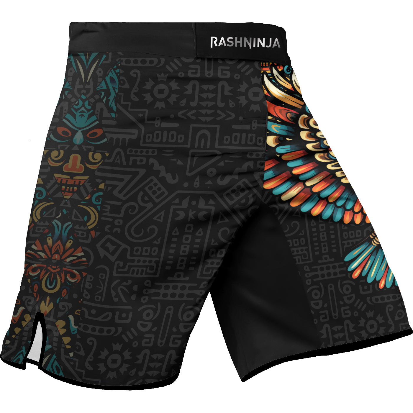 Rashninja Aztec Tribal Eagle Men's Fight Shorts