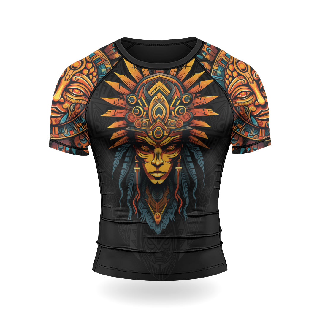 Rashninja Aztec Chieftain Men's Short Sleeve Rash Guard