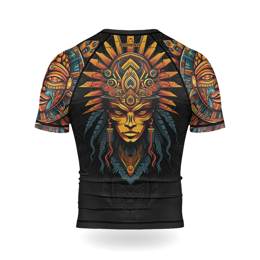 Rashninja Aztec Chieftain Men's Short Sleeve Rash Guard