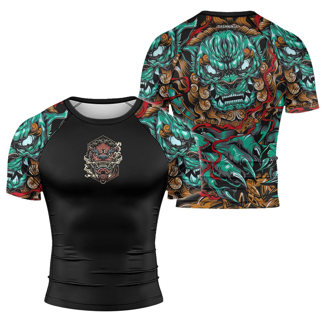 Rashninja Foo Dog Men's Short Sleeve Rash Guard | Fightwear
